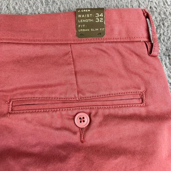 New J Crew Mens Pants 34 x 32 Broken In Urban Slim Chino Flat Front - Picture 3 of 12